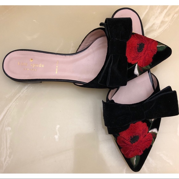 kate spade Shoes - Kate Spade Bassdale Embroidered Floral Mule